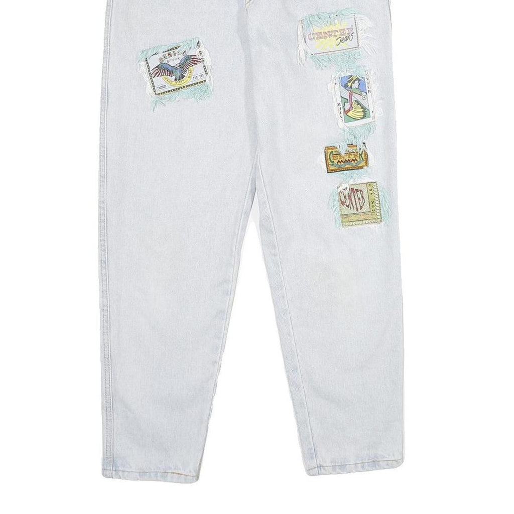 CENTER Womens Jeans Classic Cotton Light W24 L28 Patchwork Casual Denim