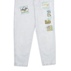 CENTER Womens Jeans Classic Cotton Light W24 L28 Patchwork Casual Denim