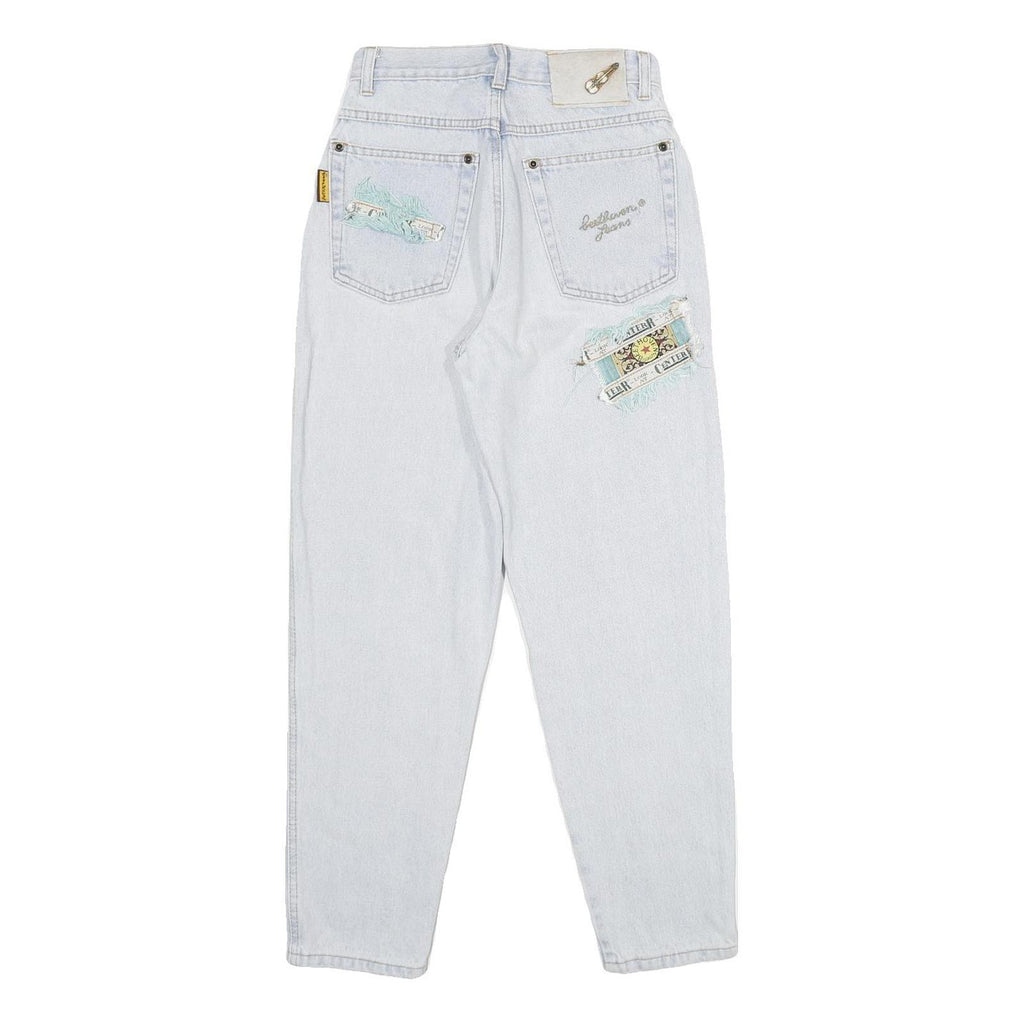 CENTER Womens Jeans Classic Cotton Light W24 L28 Patchwork Casual Denim