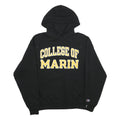 CHAMPION Mens Black College Of Marin Pullover Hoodie L Cotton Blend