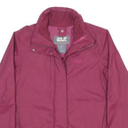 JACK WOLFSKIN Womens Maroon Outdoor Jacket XS Synthetic Zip Plain Lightweight