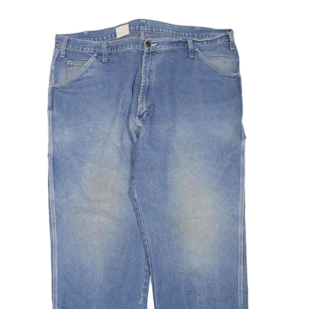 DICKIES Mens Regular Fit Blue Denim Straight Leg Cotton Blend Jeans W40 L30