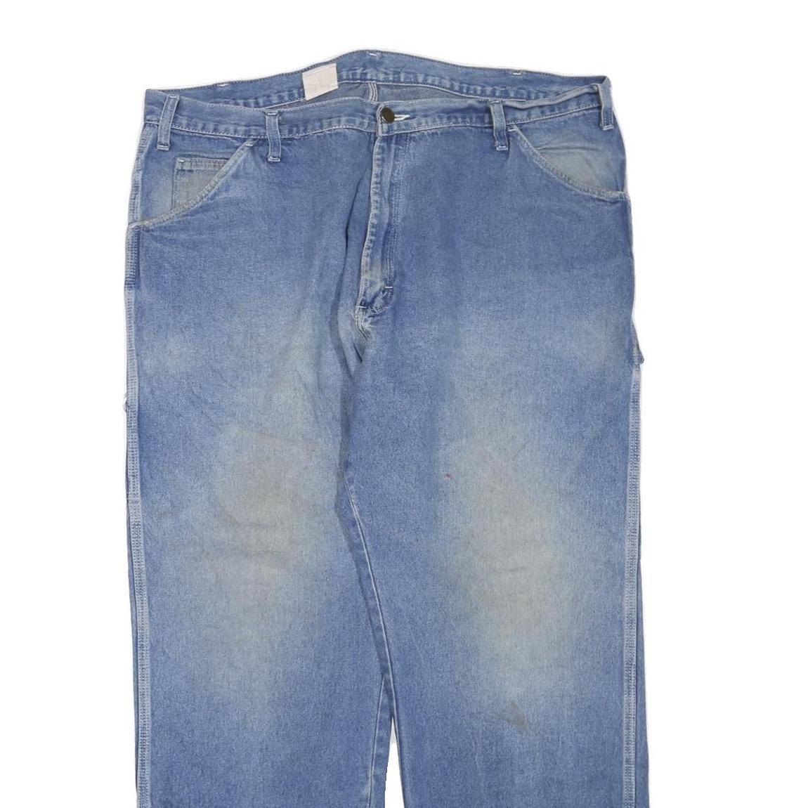 DICKIES Mens Regular Fit Blue Denim Straight Leg Cotton Blend Jeans W40 L30