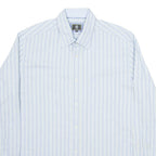 BOGNER Mens Shirt Blue Striped Long Sleeve L