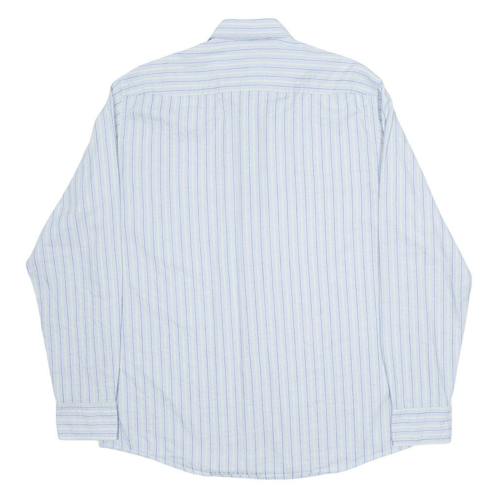 BOGNER Mens Shirt Blue Striped Long Sleeve L