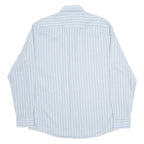 BOGNER Mens Shirt Blue Striped Long Sleeve L