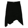 LAURA ASHLEY Womens Black Cotton Blend Asymmetric Midi Skirt UK 14 Stylish Soft