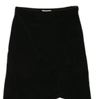 LAURA ASHLEY Womens Black Cotton Blend Asymmetric Midi Skirt UK 14 Stylish Soft
