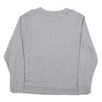 DKNY Womens Grey Sweatshirt Crew Neck L Logo Print Cotton Blend Pullover