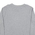 DKNY Womens Grey Sweatshirt Crew Neck L Logo Print Cotton Blend Pullover