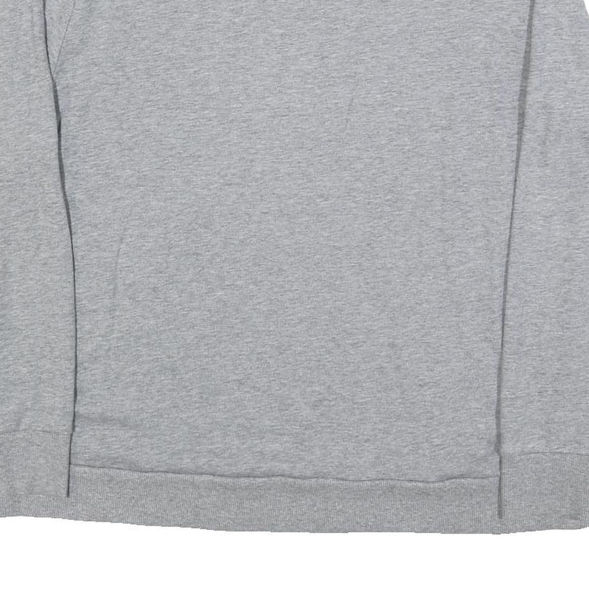 DKNY Womens Grey Sweatshirt Crew Neck L Logo Print Cotton Blend Pullover