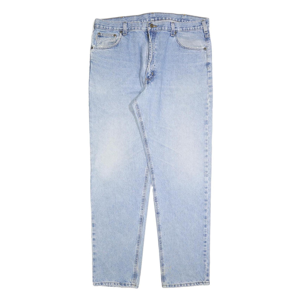 CARHARTT Mens Relaxed Jeans Blue Denim W40 L34 Cotton Blend Zip Pockets