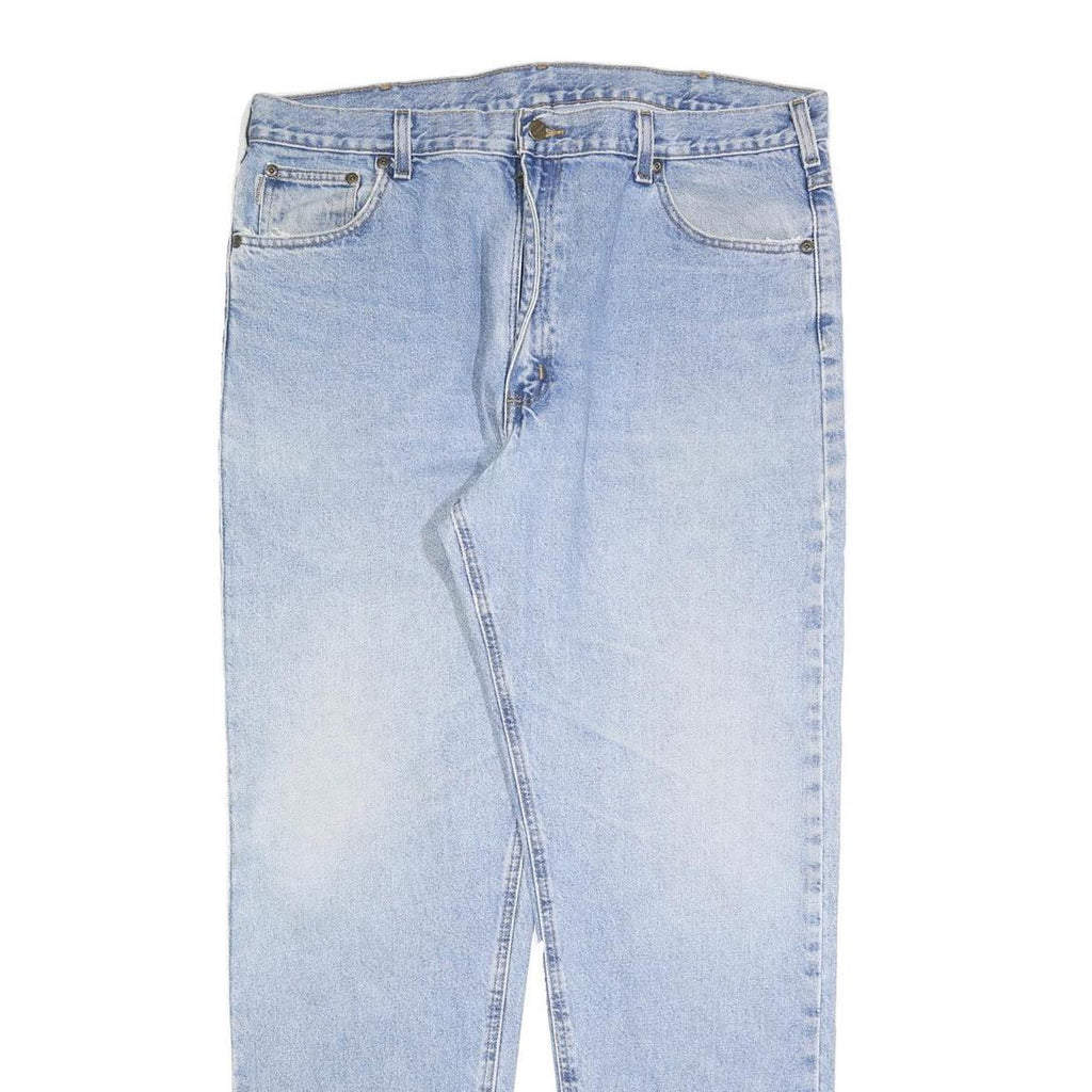 CARHARTT Mens Relaxed Jeans Blue Denim W40 L34 Cotton Blend Zip Pockets