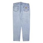 CARHARTT Mens Relaxed Jeans Blue Denim W40 L34 Cotton Blend Zip Pockets