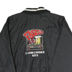 LEADER SPORTSWEAR Mens Black & Cream Fasel's Rustic Inn Jacket XL Nylon Plain