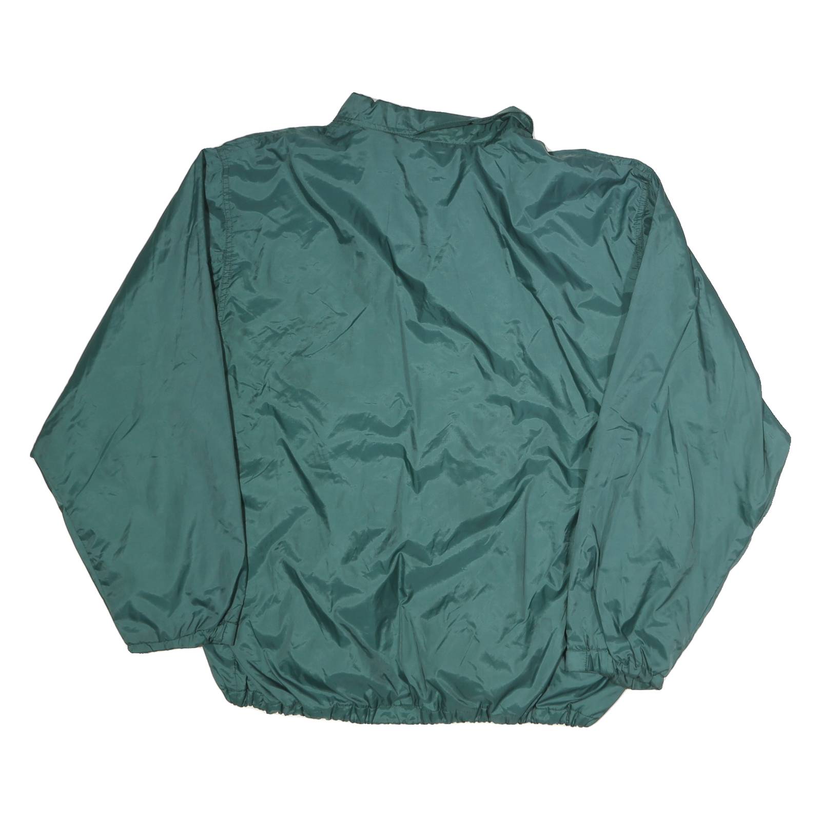 AVANTI Mens Green Coach Jacket XL Polyester Microfibre Plain Zip Lightweight