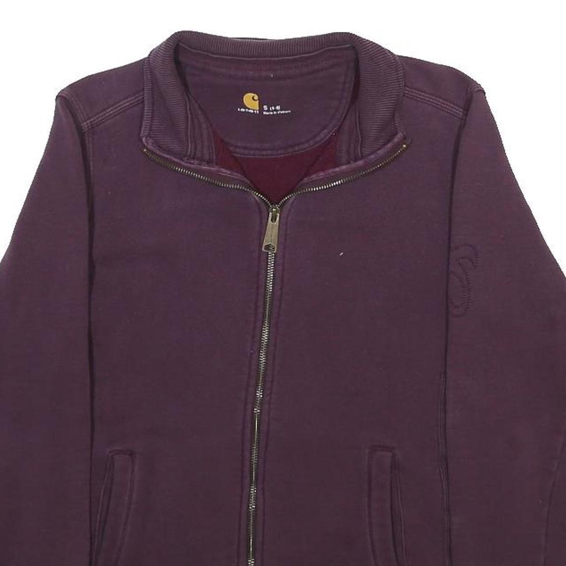 CARHARTT Womens Purple Zip Jacket XS Cotton Blend Casual Comfortable Fashion