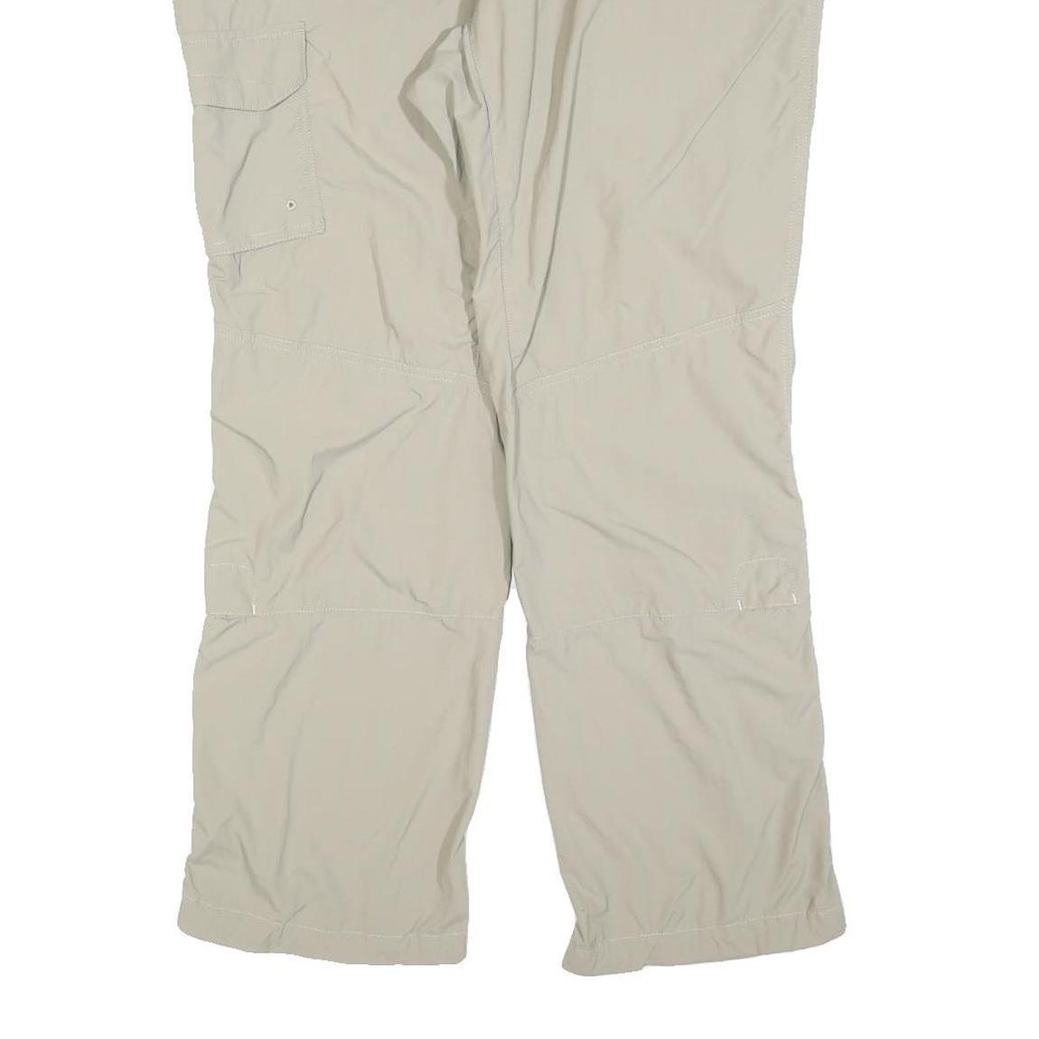 COLUMBIA Womens Regular Beige Polyester Blend Zip Trousers W36 L30 Outdoor