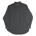 CHAPS Mens Black Cotton Button-Down Long Sleeve Shirt L Classic Style Casual