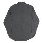 CHAPS Mens Black Cotton Button-Down Long Sleeve Shirt L Classic Style Casual