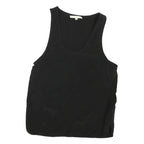 MAJE Womens Black Basic Sleeveless Round Neck Top S Lightweight Summer