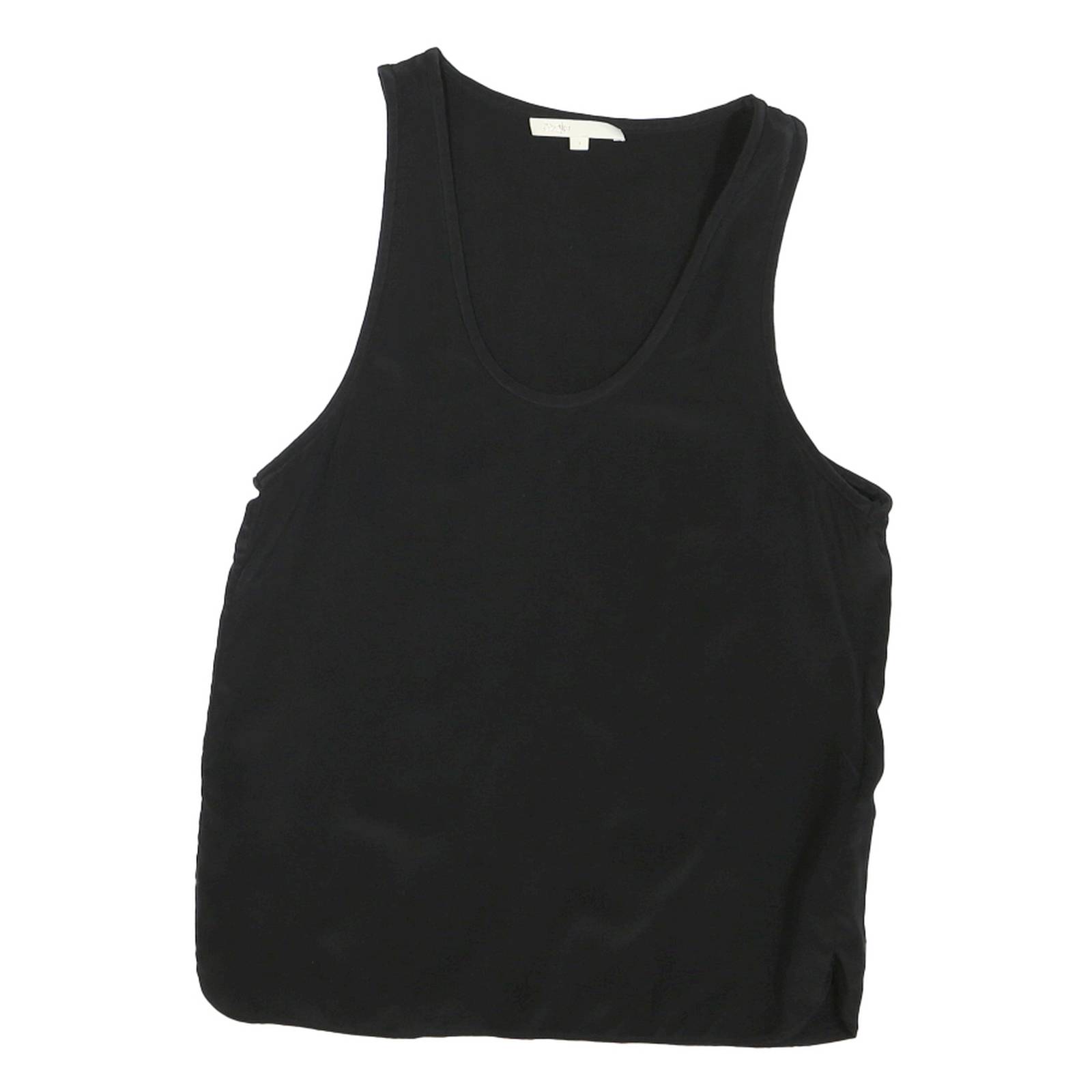 MAJE Womens Black Basic Sleeveless Round Neck Top S Lightweight Summer