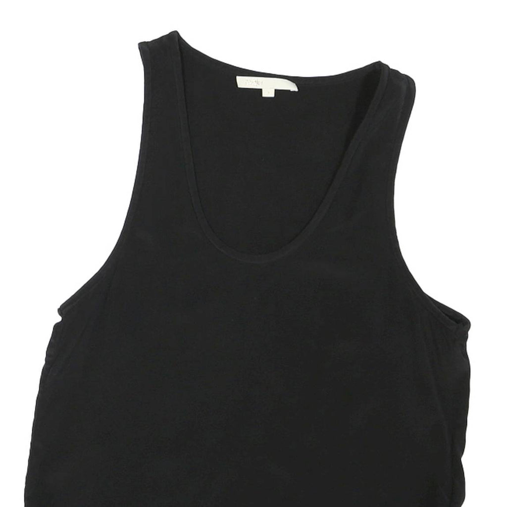 MAJE Womens Black Basic Sleeveless Round Neck Top S Lightweight Summer