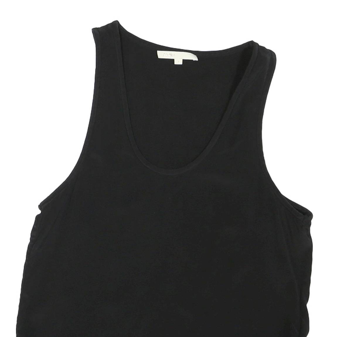 MAJE Womens Black Basic Sleeveless Round Neck Top S Lightweight Summer