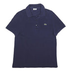 LACOSTE Mens Navy Blue Cotton Short Sleeve Polo Shirt M Classic Logo