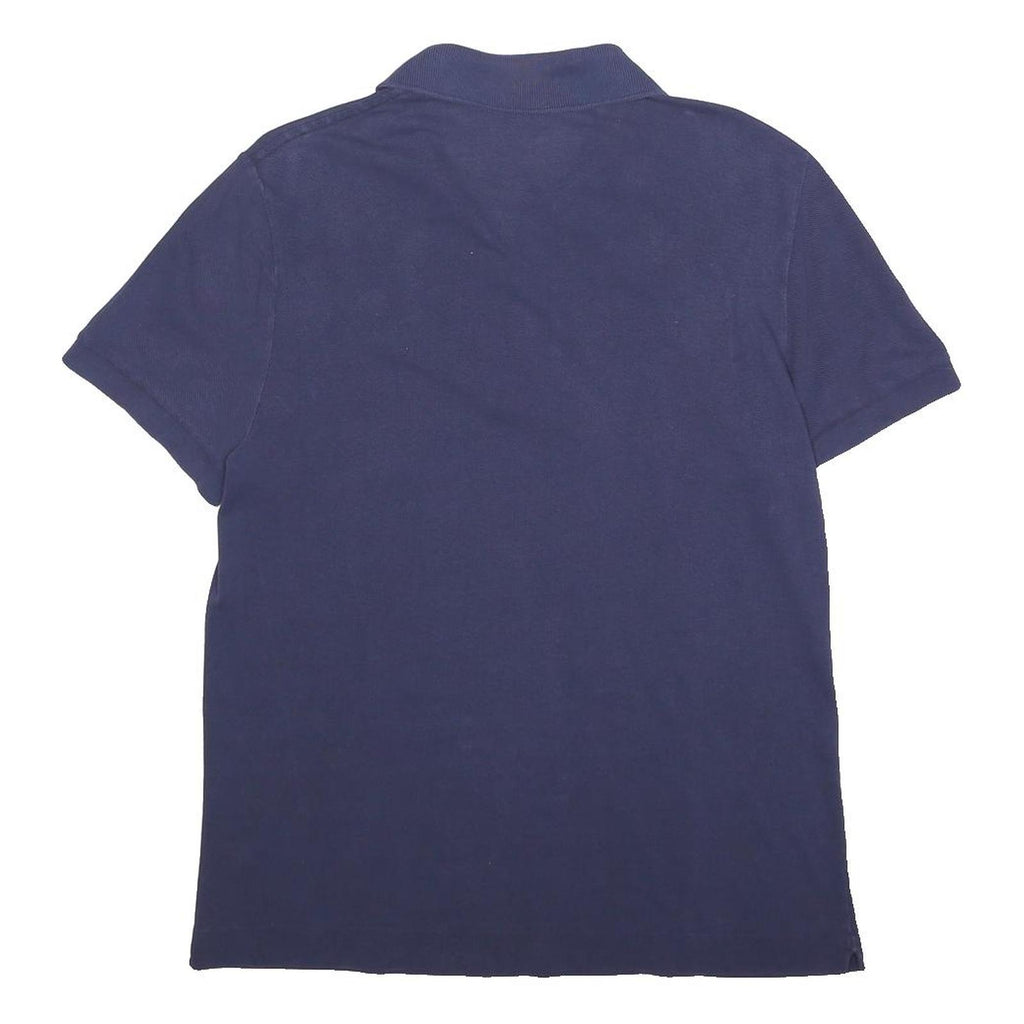 LACOSTE Mens Navy Blue Cotton Short Sleeve Polo Shirt M Classic Logo