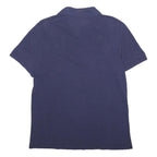LACOSTE Mens Navy Blue Cotton Short Sleeve Polo Shirt M Classic Logo