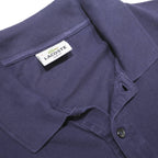 LACOSTE Mens Navy Blue Cotton Short Sleeve Polo Shirt M Classic Logo