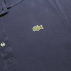 LACOSTE Mens Navy Blue Cotton Short Sleeve Polo Shirt M Classic Logo