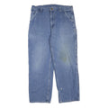 CARHARTT Mens Regular Fit Straight Blue Denim Jeans W36 L30 Workwear Zip Closure