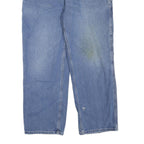 CARHARTT Mens Regular Fit Straight Blue Denim Jeans W36 L30 Workwear Zip Closure