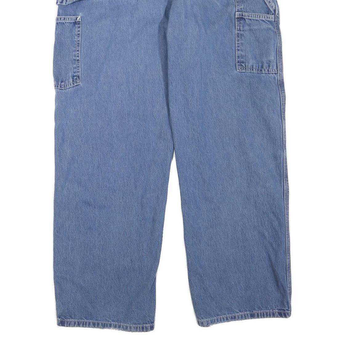 CARHARTT Mens Regular Fit Straight Blue Denim Jeans W36 L30 Workwear Zip Closure