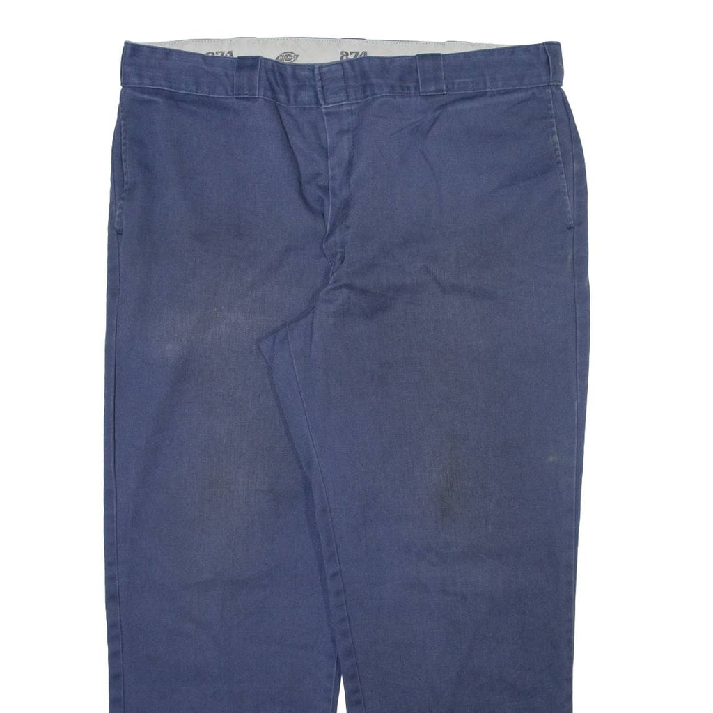 DICKIES 874 Workwear Mens Trousers Blue Regular Straight W40 L28