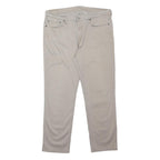 LEVI'S Mens Regular Fit Beige Cotton Blend Trousers W38 L32 Classic Zip Pocket