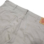 LEVI'S Mens Regular Fit Beige Cotton Blend Trousers W38 L32 Classic Zip Pocket