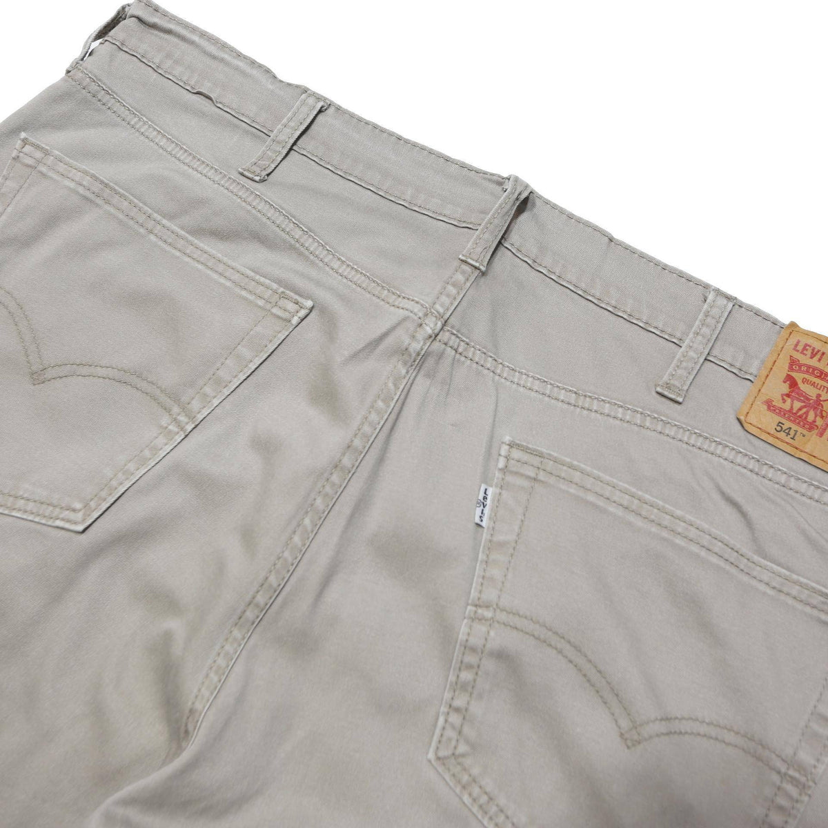 LEVI'S Mens Regular Fit Beige Cotton Blend Trousers W38 L32 Classic Zip Pocket