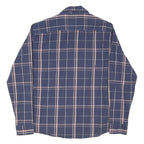 WRANGLER Mens Blue & Pink Check Shirt L Button Pocket Classic Casual Cotton