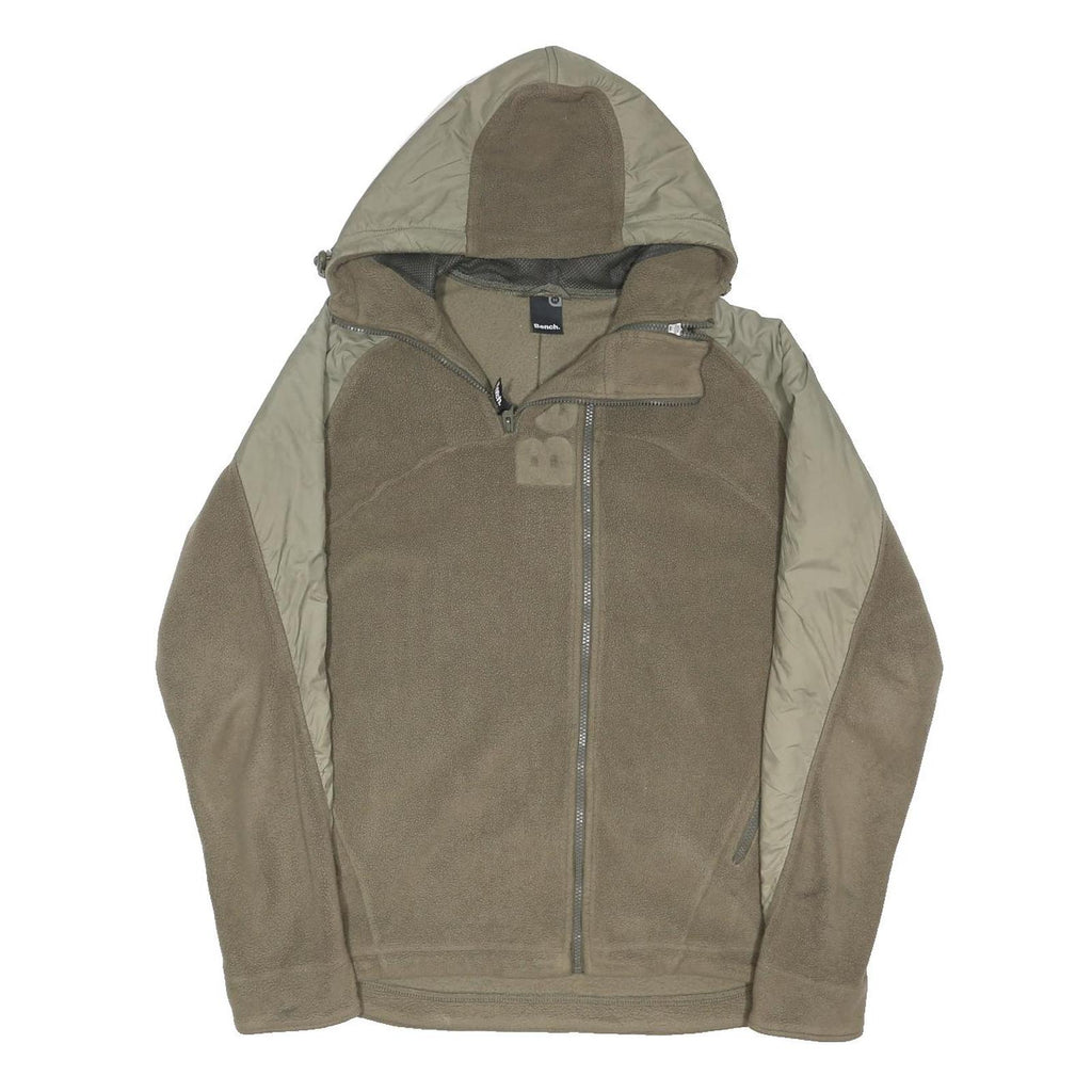BENCH Womens Beige & Khaki Zip Jacket M Polyester Blend Casual Outdoor
