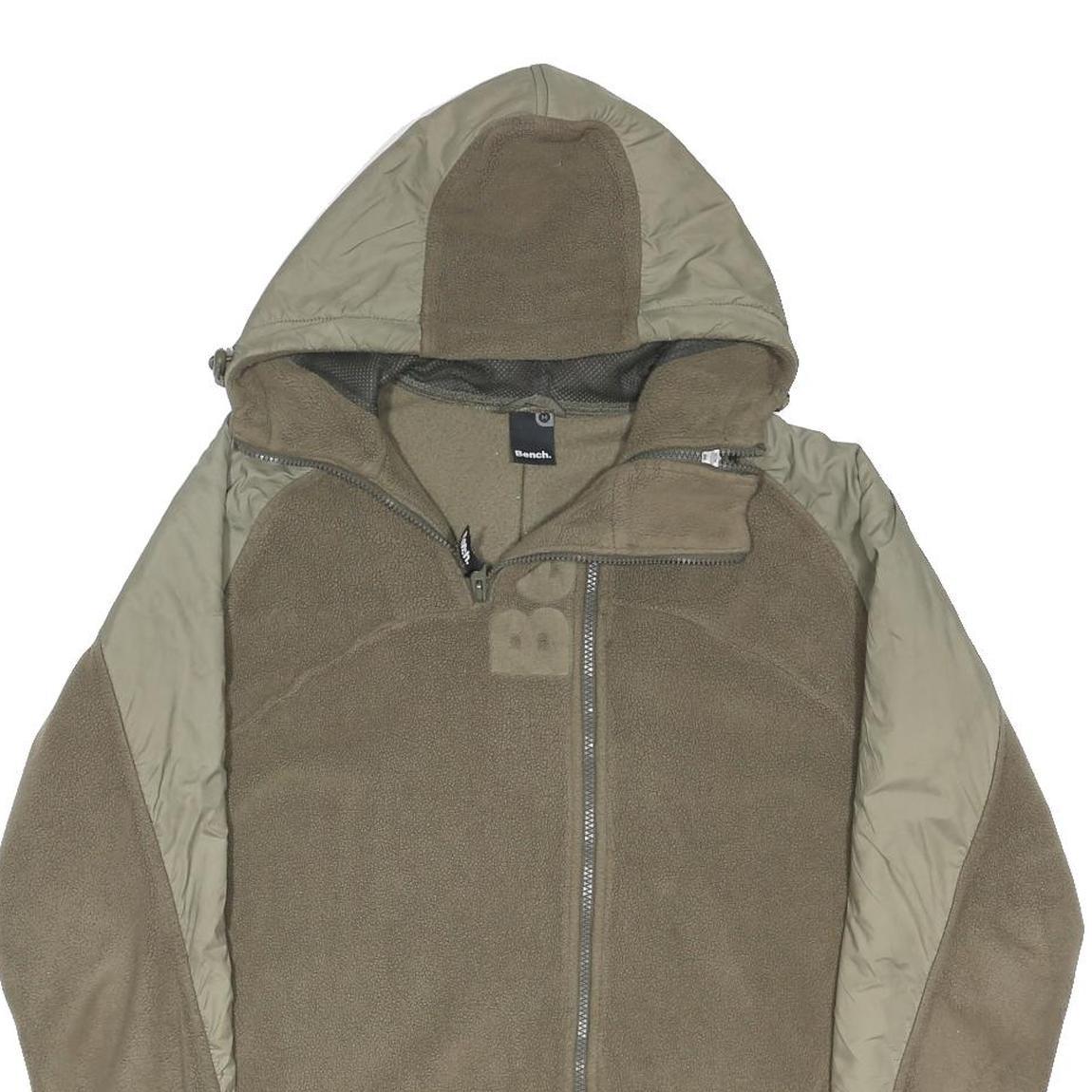 BENCH Womens Beige & Khaki Zip Jacket M Polyester Blend Casual Outdoor