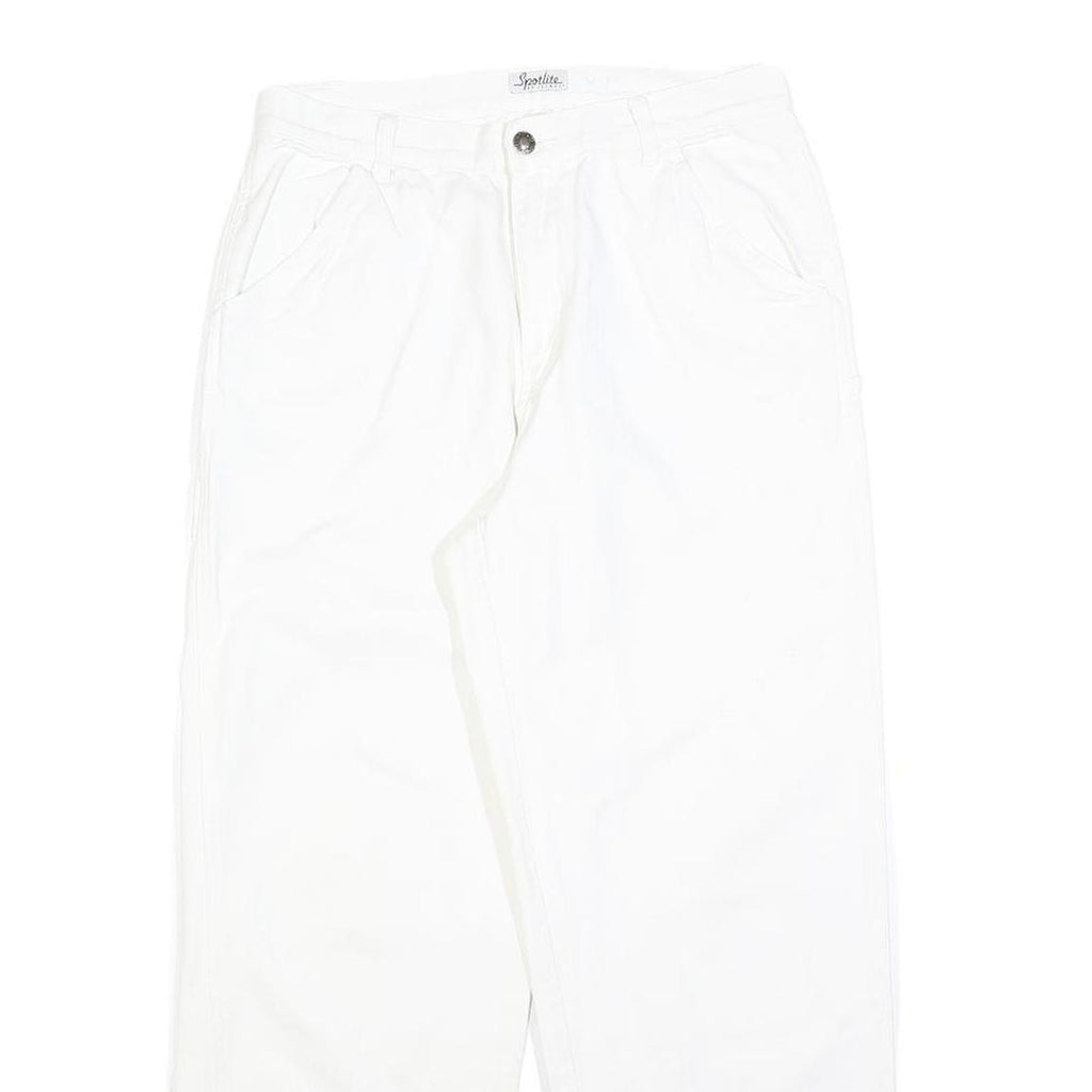 SPOTLITE Womens White Cotton Blend Regular Fit Straight Leg Denim Jeans W30 L28