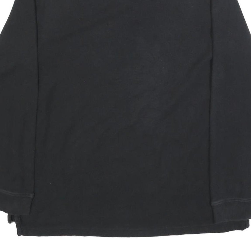 CHAPS Mens Black Long Sleeve Cotton Blend Polo Shirt XL Classic Fit Embroidered