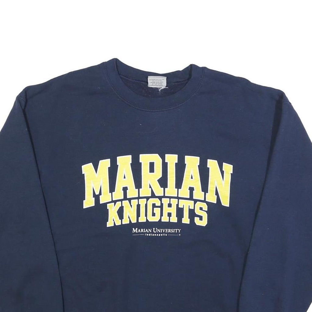 MV SPORT Womens Navy Marian Knights Crew Neck L Cotton Blend Sweatshirt