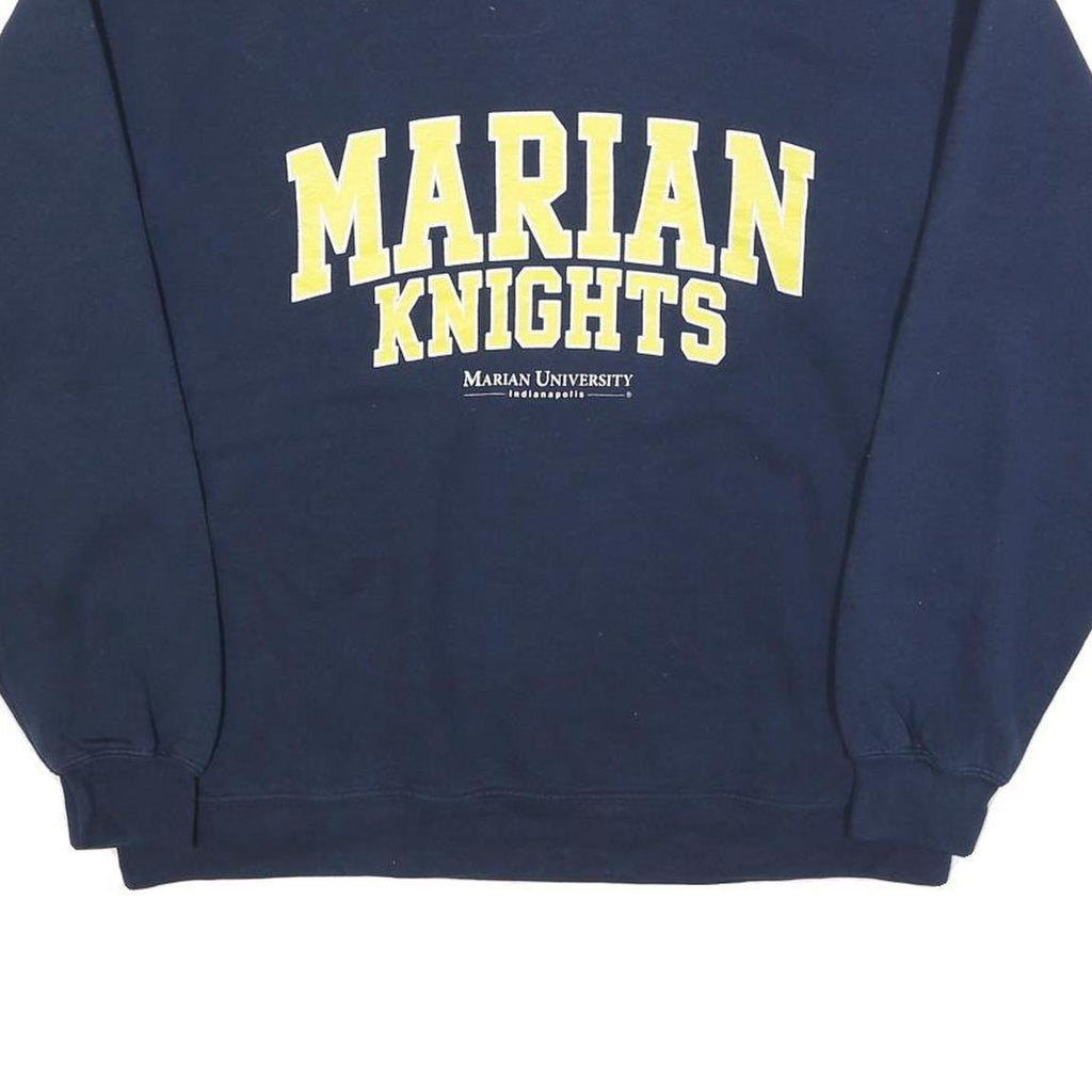 MV SPORT Womens Navy Marian Knights Crew Neck L Cotton Blend Sweatshirt