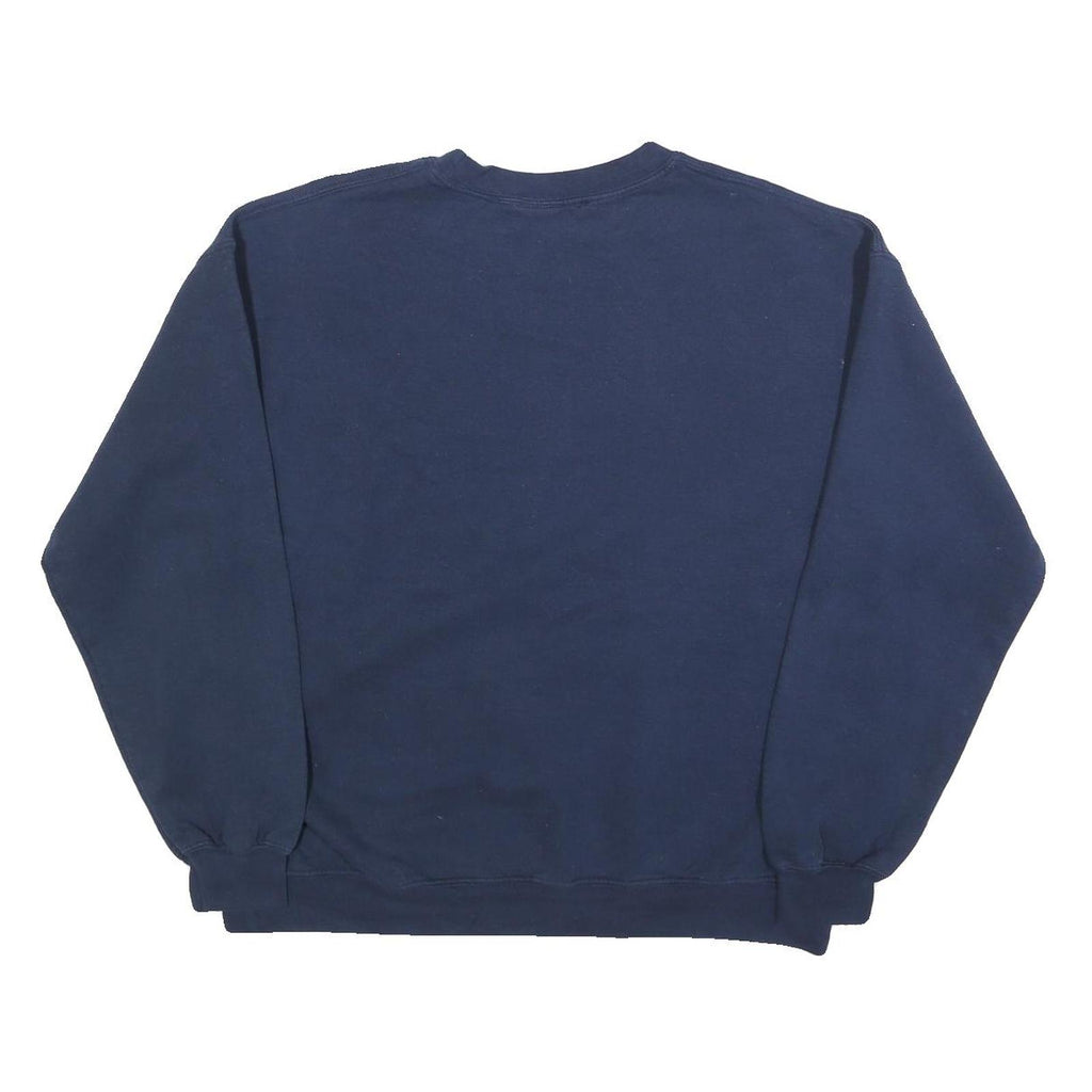 MV SPORT Womens Navy Marian Knights Crew Neck L Cotton Blend Sweatshirt