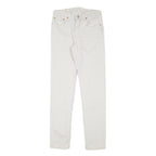 LEVI'S Mens Slim White Jeans Denim W27 L30 Cotton Blend Zip Fastening