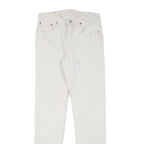LEVI'S Mens Slim White Jeans Denim W27 L30 Cotton Blend Zip Fastening